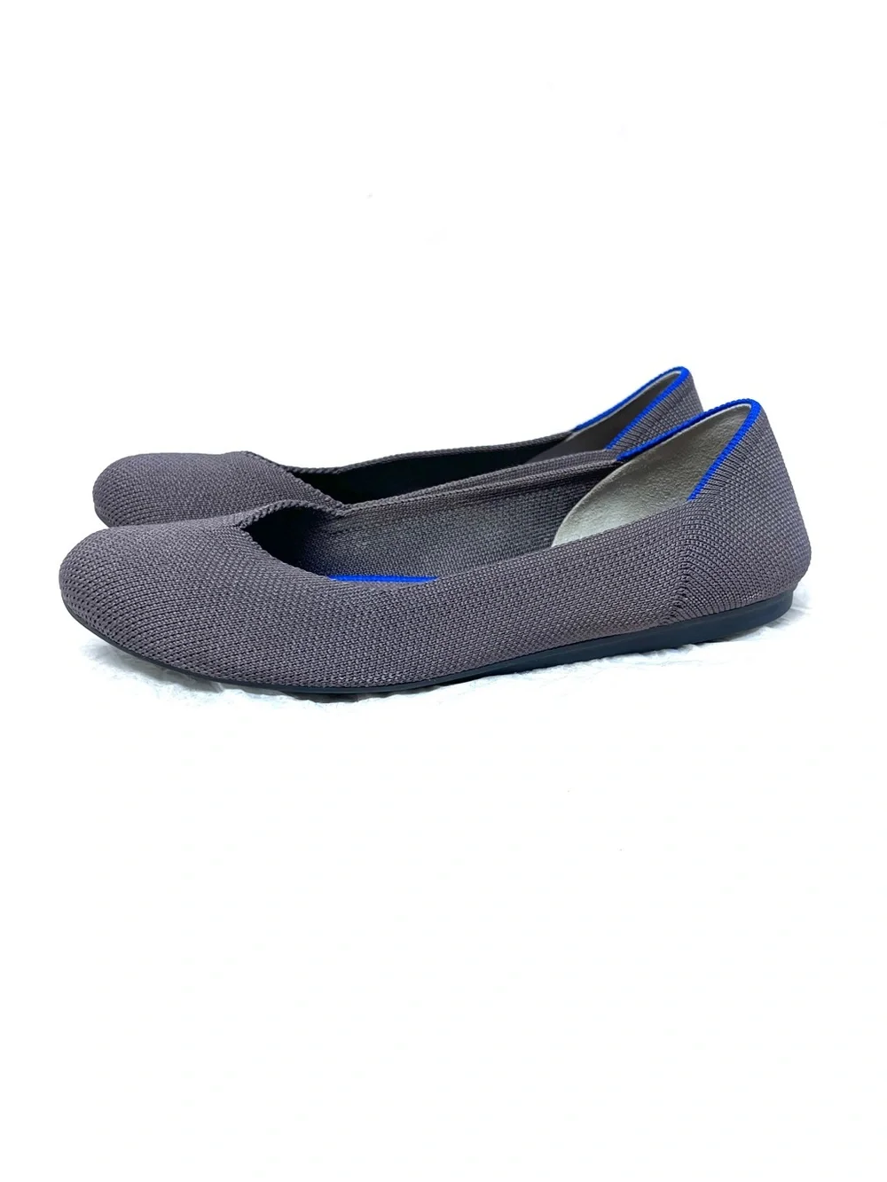 Rothy's The Flat Round-Toe Sz 6.5 Brown Slip-On Ballet Knit Flats Shoes